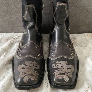 Mark Nason Rock Lives Dragon Studded Boots, LIKE NEW-Size 8 - Rare